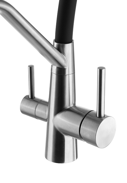 Смеситель с отдельным краном питьевой воды Гейзер Ниагара, никель