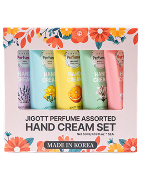 Набор уходовый для рук JIGOTT PERFUME ASSORTED HAND CREAM SET OF 5*50ml